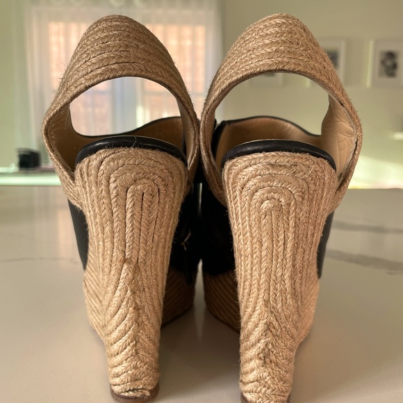 Gucci Leather Charlotte espadrille wedges size 40 - Picture 6 of 8